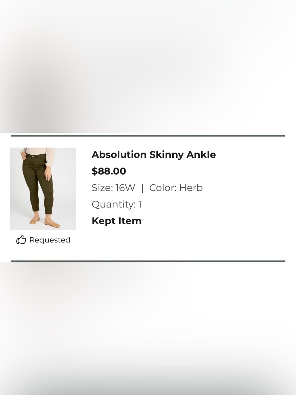 Democracy AbSolution Herb Green Ankle Crop Stretch Jeans - Picture 5 of 5
